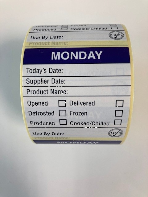 Individual Rolls of Food Safety Date Labels